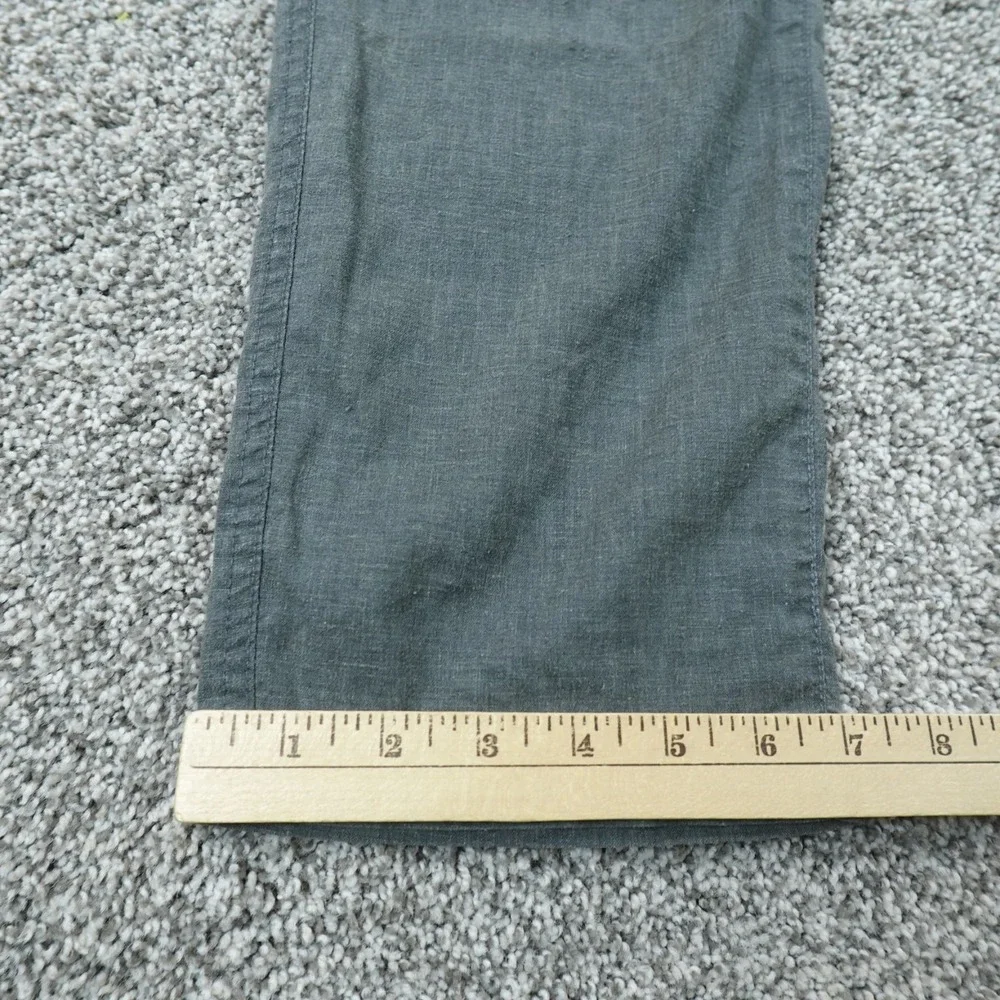 Prana Pants Mens XS Gray Vaha Straight Hemp Blend Pull On Elastic Waist Stretch